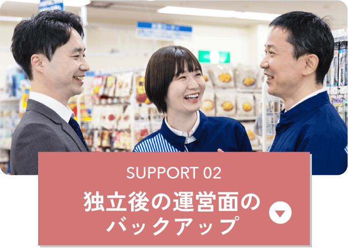 独立後の運営面のバックアップ